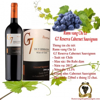 rượu vang chi lê g7 reserva cabernet sauvignon g7 reserva vang g7