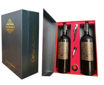 Hộp quà tặng 2 chai vang Ý Zeros + phụ kiện + túi
