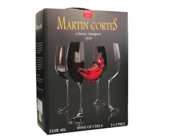 Rượu vang bịch Chile Martin Cortes