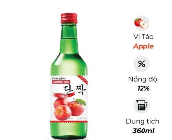 Rượu Soju Hàn Quốc Soulmate Apple ( Vị Táo)