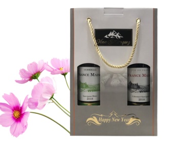 Vang Pháp France Maison đỏ và trắng - Set hộp giấy 2 chai