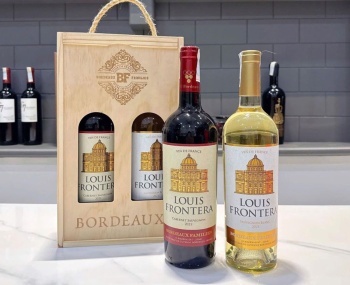 Set Quà Tặng Hộp Gỗ 2 Chai Vang Pháp Louis Frontera