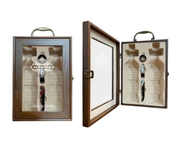 Hộp đựng Rượu Vang bằng Kính loại 2 chai