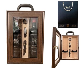 Hộp quà tặng 2 chai vang Ý X9 + phụ kiện + túi