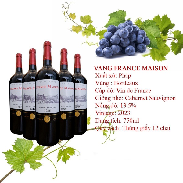 Rượu vang FRANCE MAISON CABERNET SAUVIGNON 