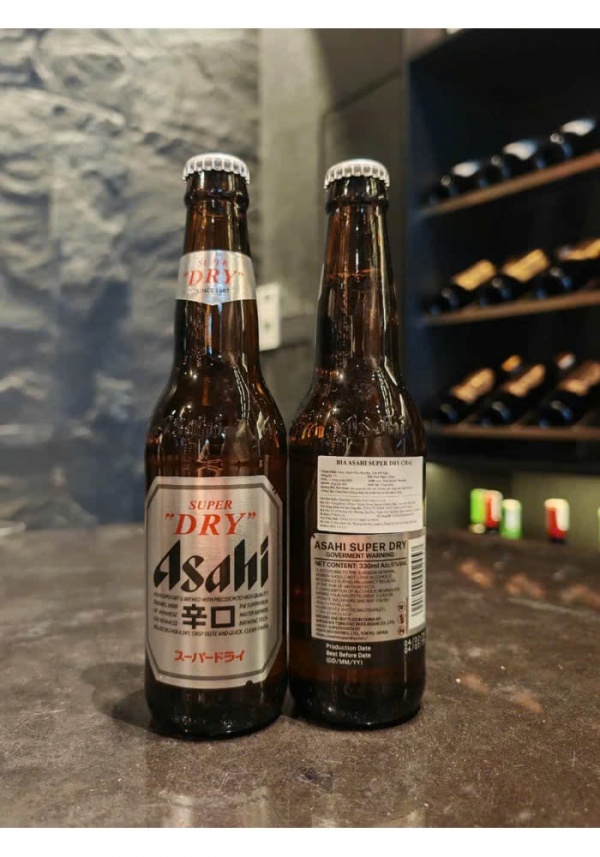 Bia Asahi Super Dry - chai 330ml