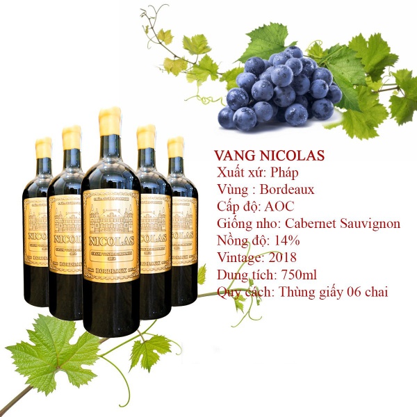 Rượu vang Pháp NICOLAS BORDEAUX