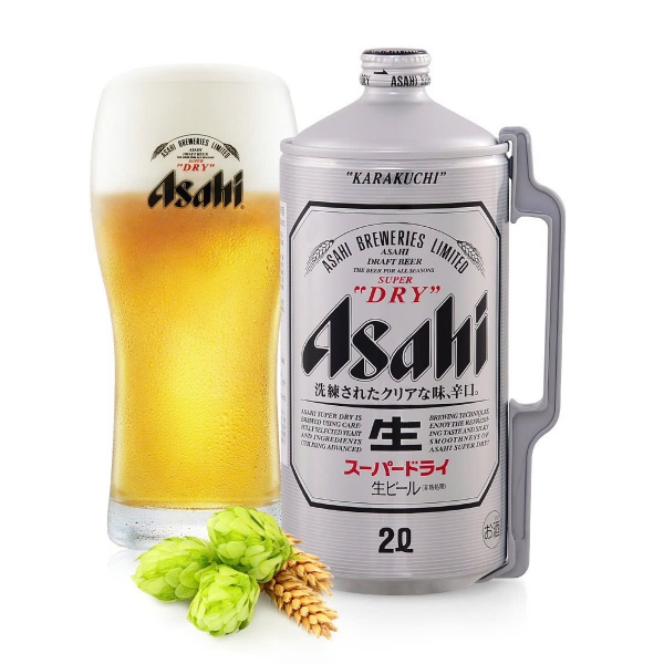 Bia Asahi Super Dry - bom 2L