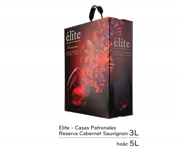 Rượu vang Elite – Casas Patronales Reserva Cabernet Sauvignon 3L (13,5%)